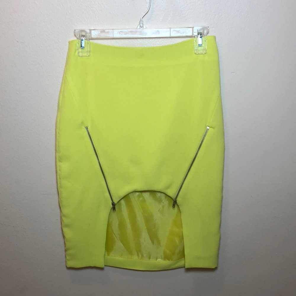 Yellow cocktail skirt